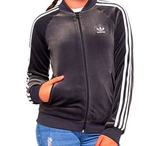 Adidas Originals Velor SST Track Jacket Girls Sz L (13-14Y) BQ3940